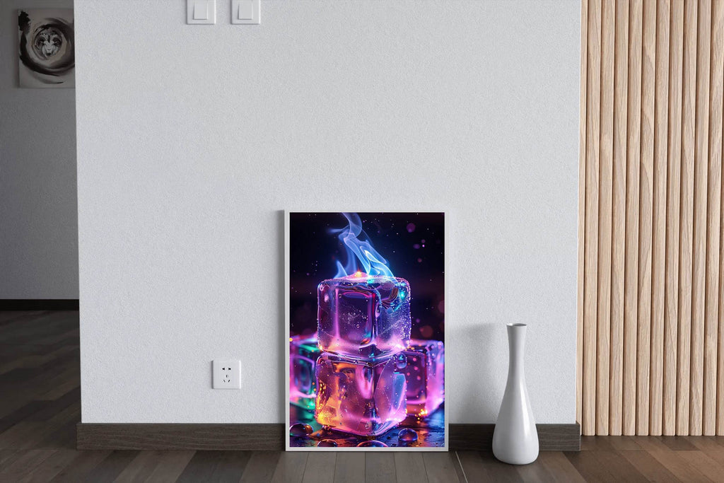 Fire Ice Cube Wall Art - beink online art store