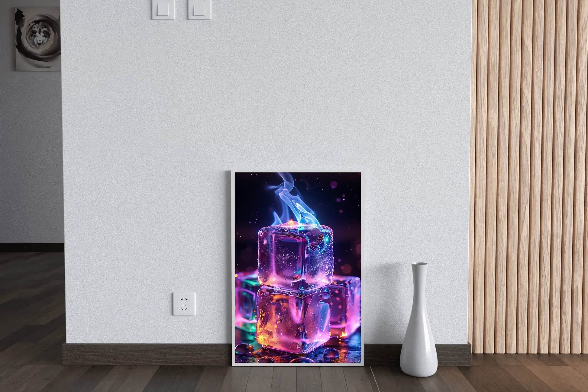 Fire Ice Cube Wall Art - beink online art store