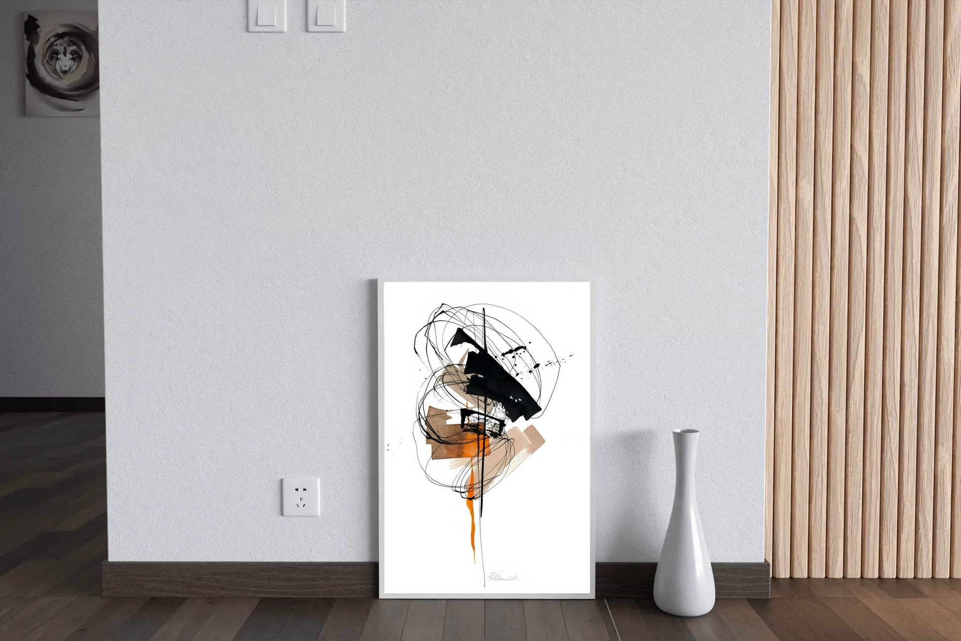 Ink Explosion Face Shape Modern Art - beink online art store