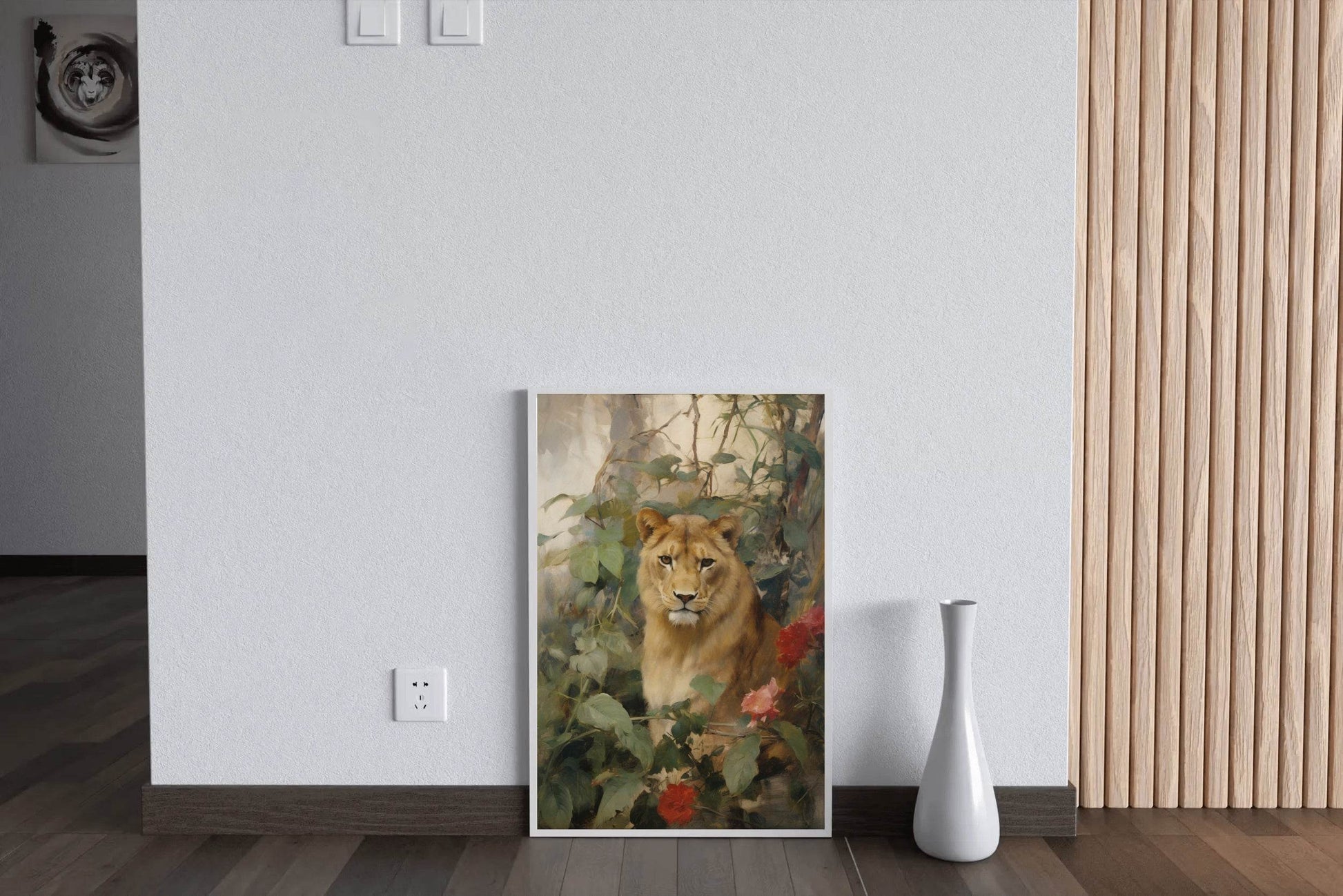 Painting of Lioness Animal Wall Art - beink online art store