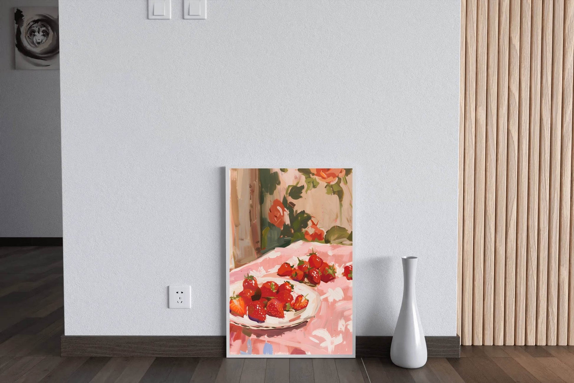 Bowl Freshly Picked Strawberries Wall Art - beink online art store