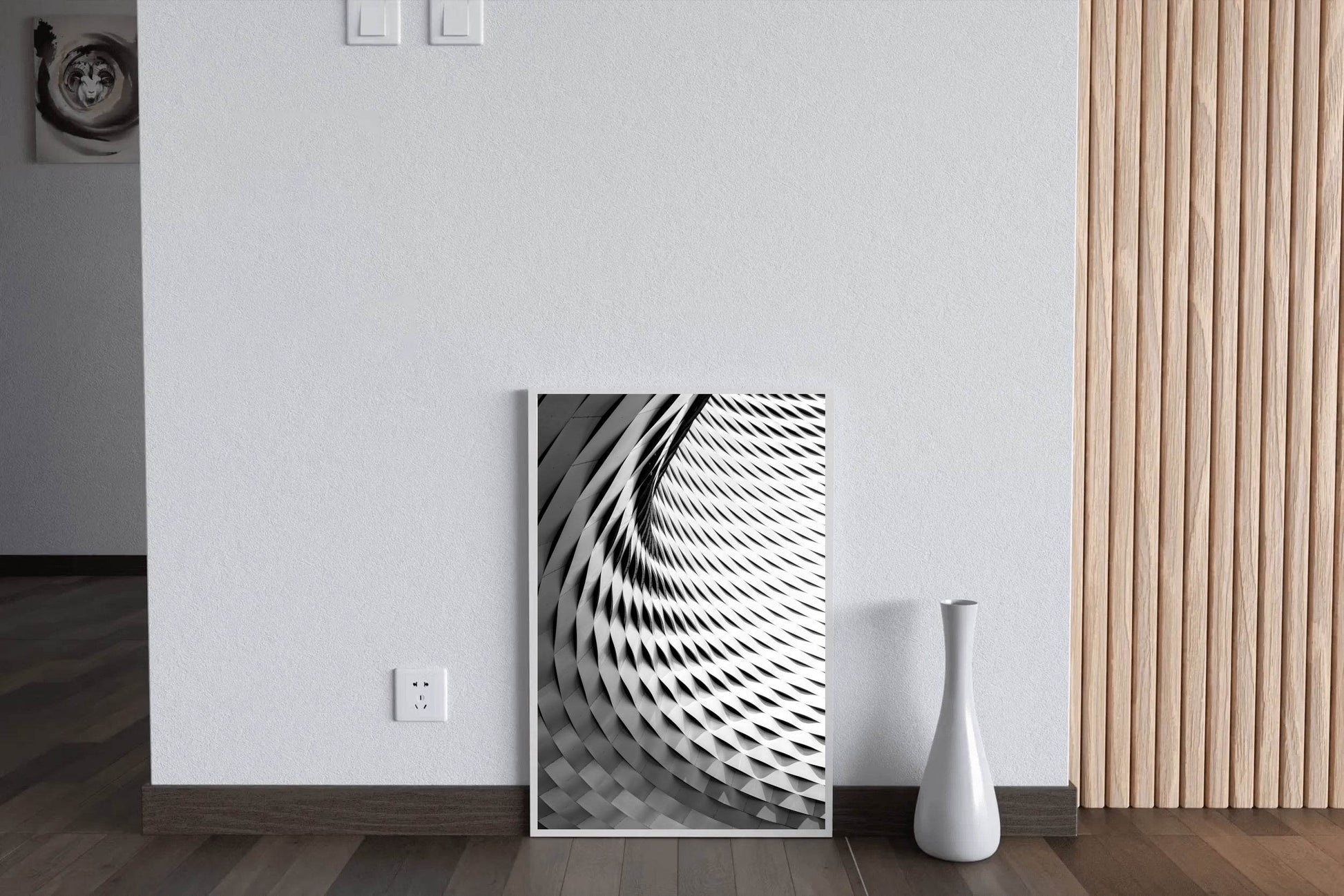 White Architecture Abstract Wall Art - beink online art store