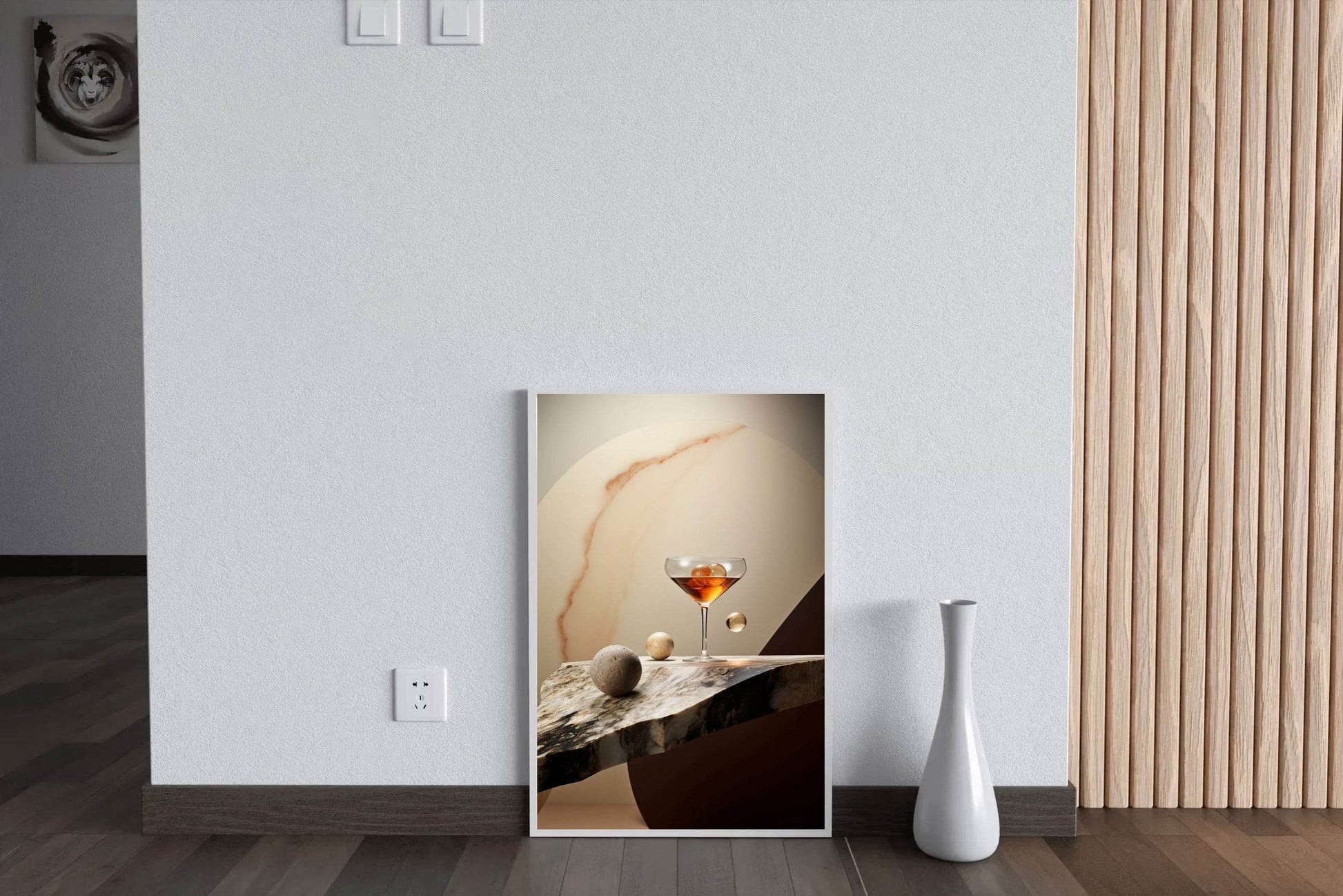 A Glass Of Drink On The Table Wall Art - beink online art store