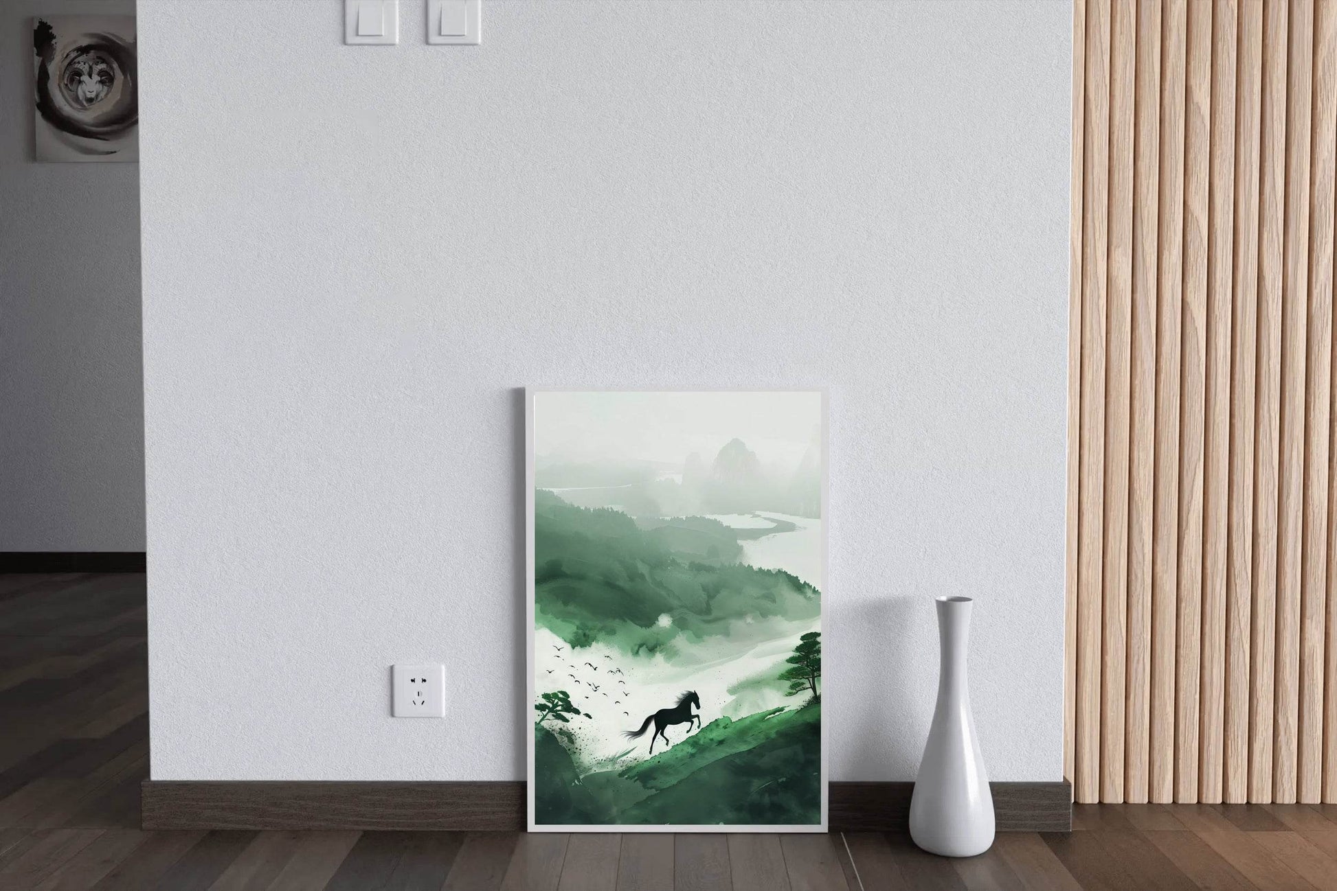 Painting Black Horse In The Forest Wall Art - beink online art store