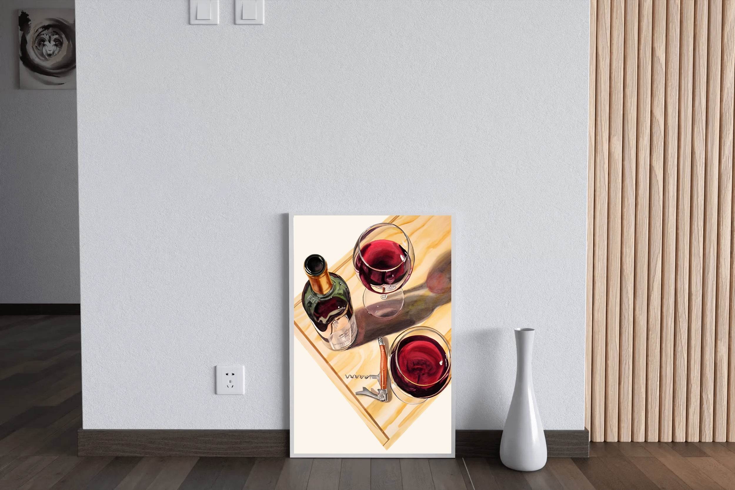 Glass of Champagne and Wine Wall Art - beink online art store