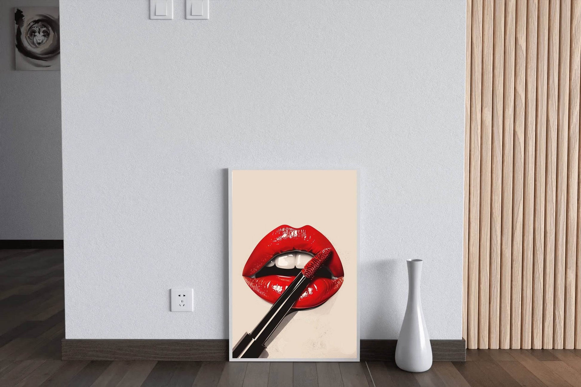 Red Lipstick On The Lips Wall Art - beink online art store
