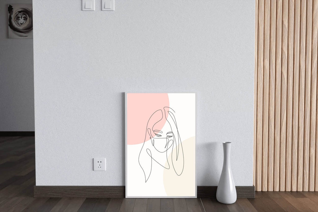 Painting of Masked Woman Wall Art - beink online art store
