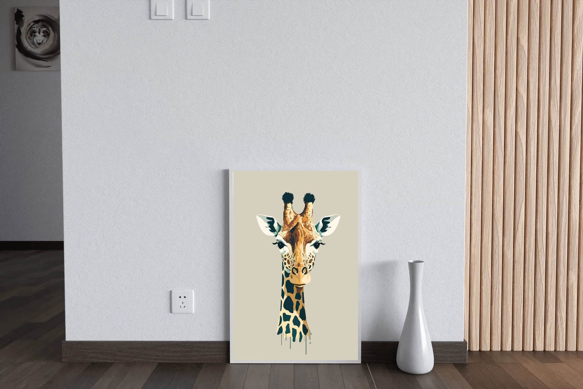 Painting of Giraffe Face Wall Art - beink online art store