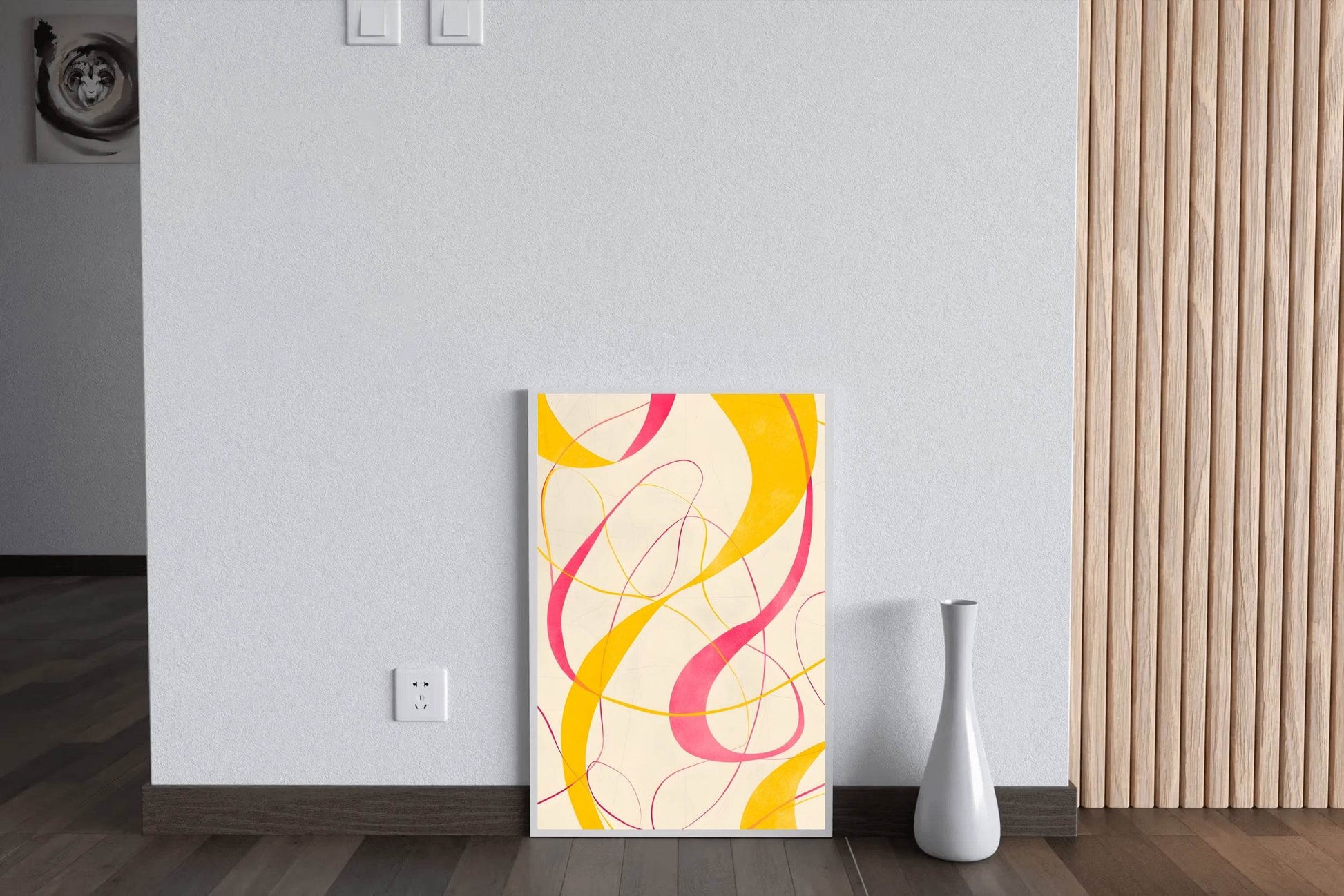 Pink and Red Abstract Digital Art - beink online art store