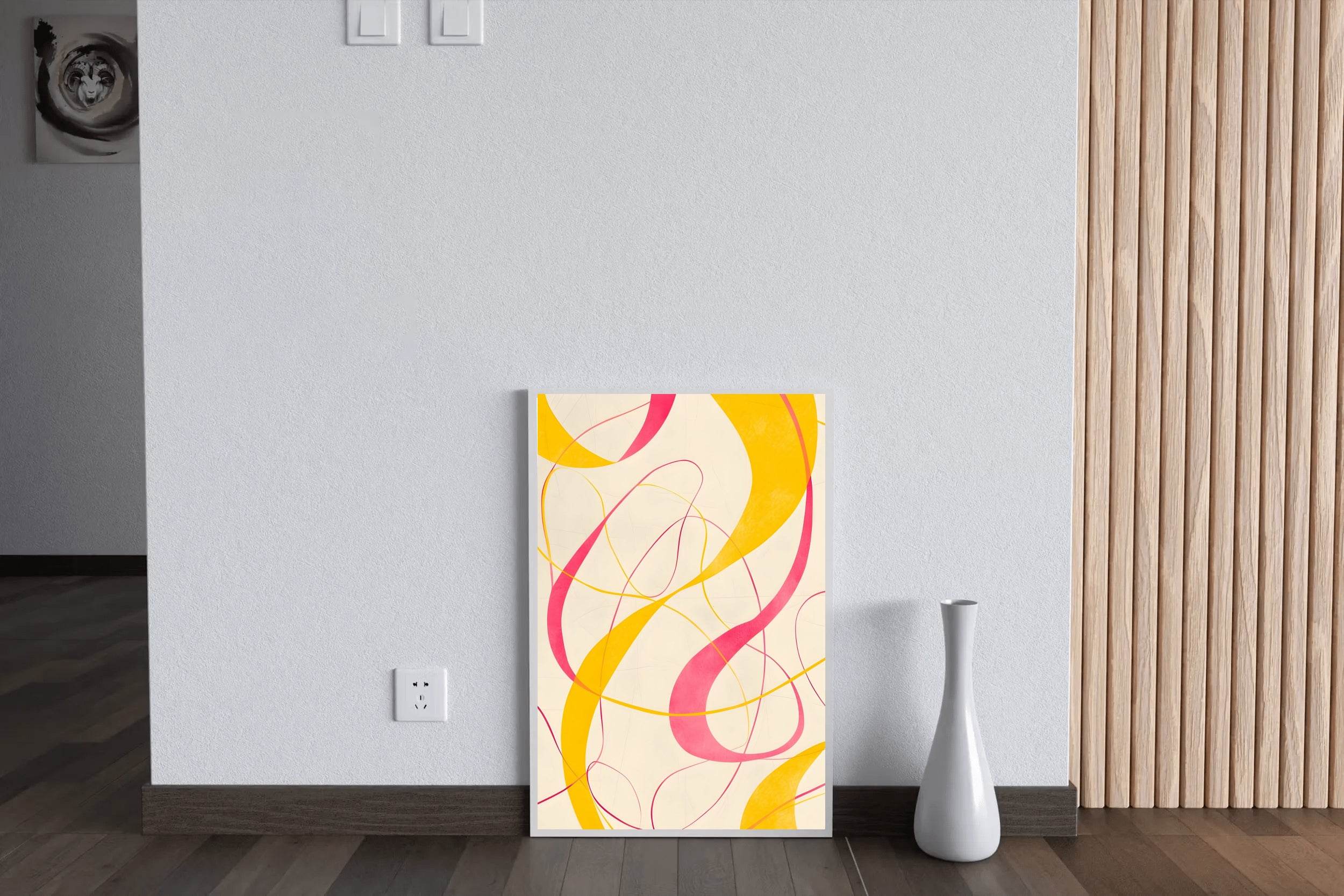 Pink and Red Abstract Digital Art - beink online art store