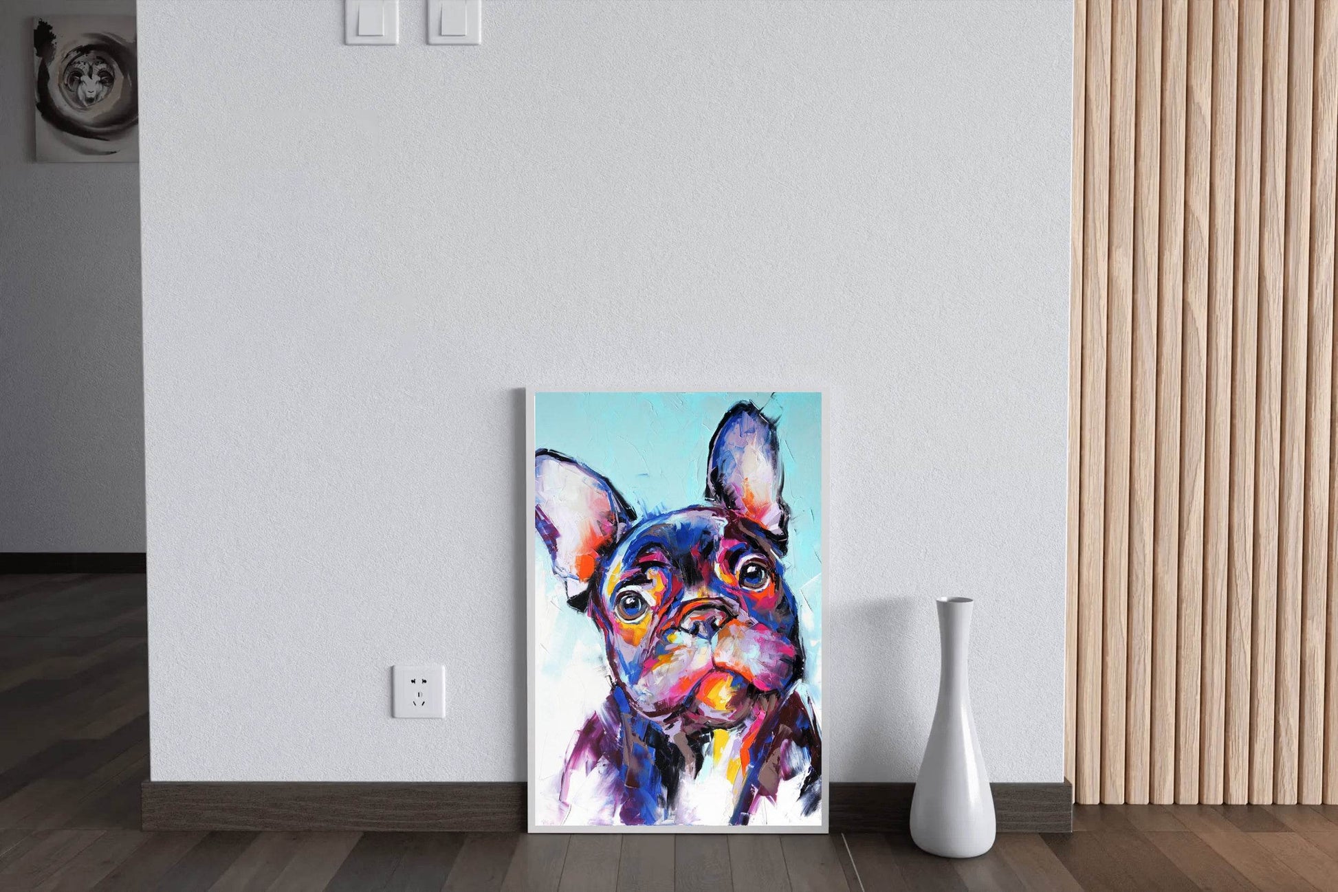 Colorful Painting of French Bull Dog - beink online art store