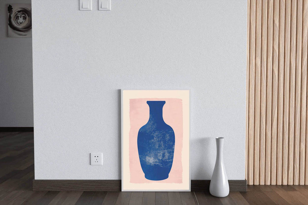 Cobalt Blue Vase Wall Art - beink online art store