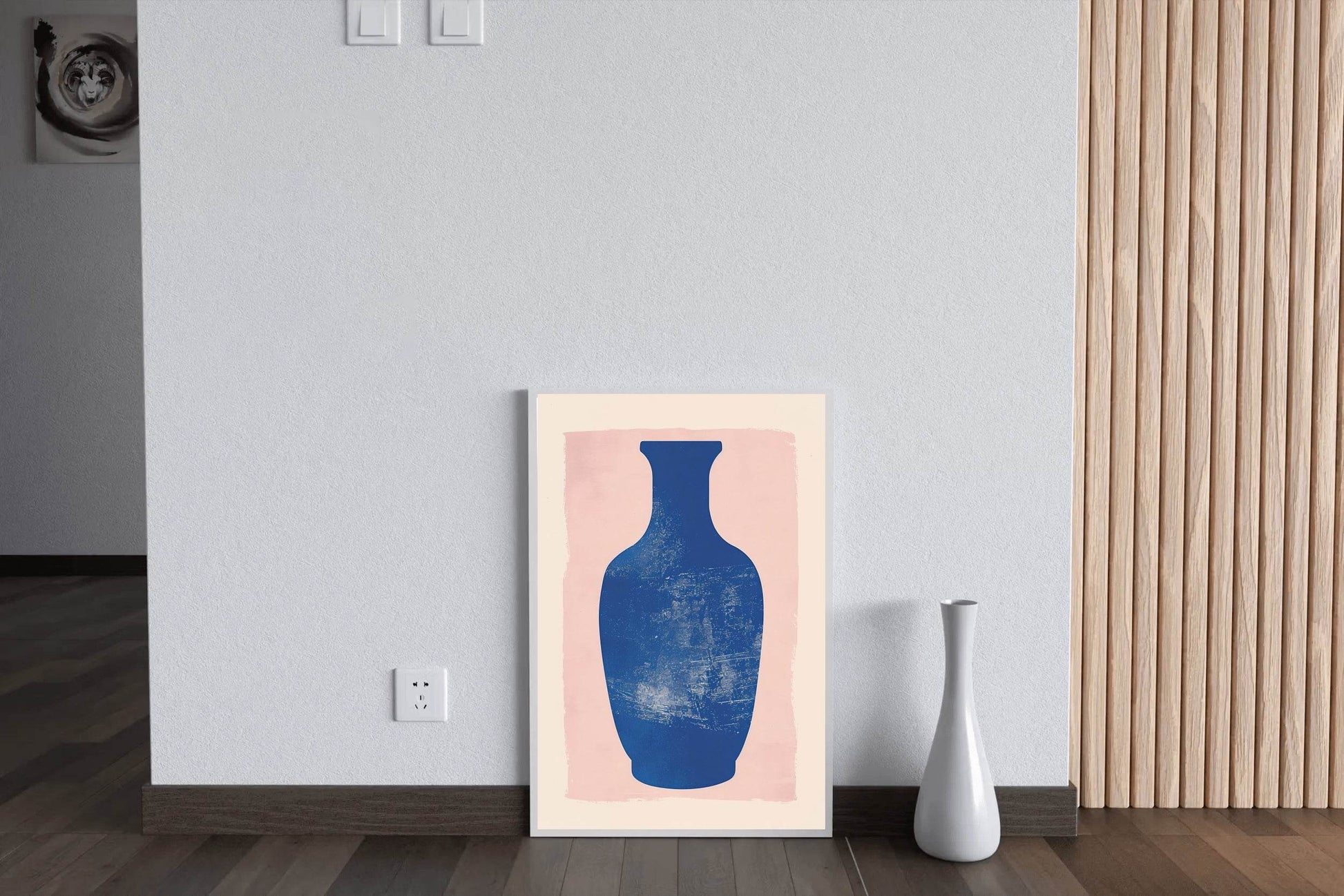 Cobalt Blue Vase Wall Art - beink online art store