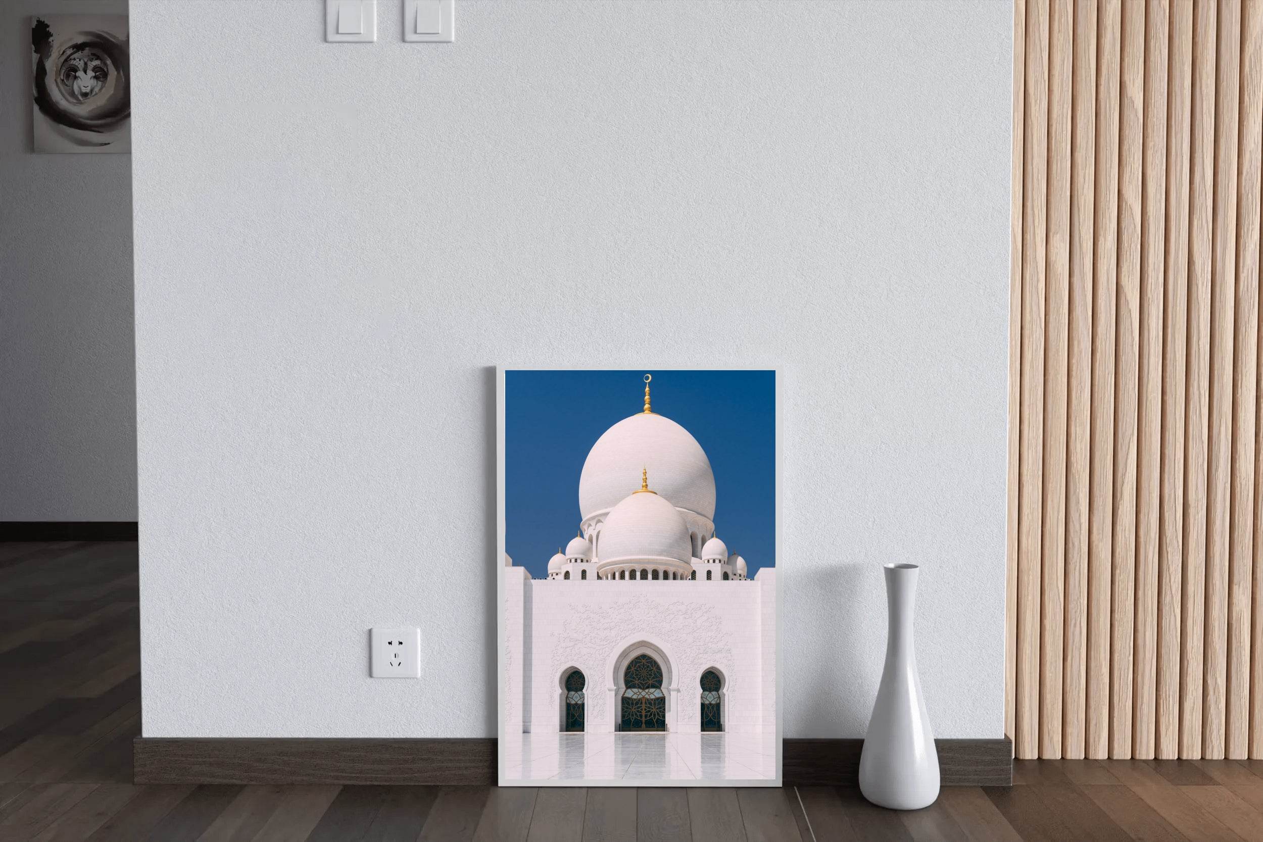 Pristine Mosque Against Blue Sky Wall Art - beink online art store