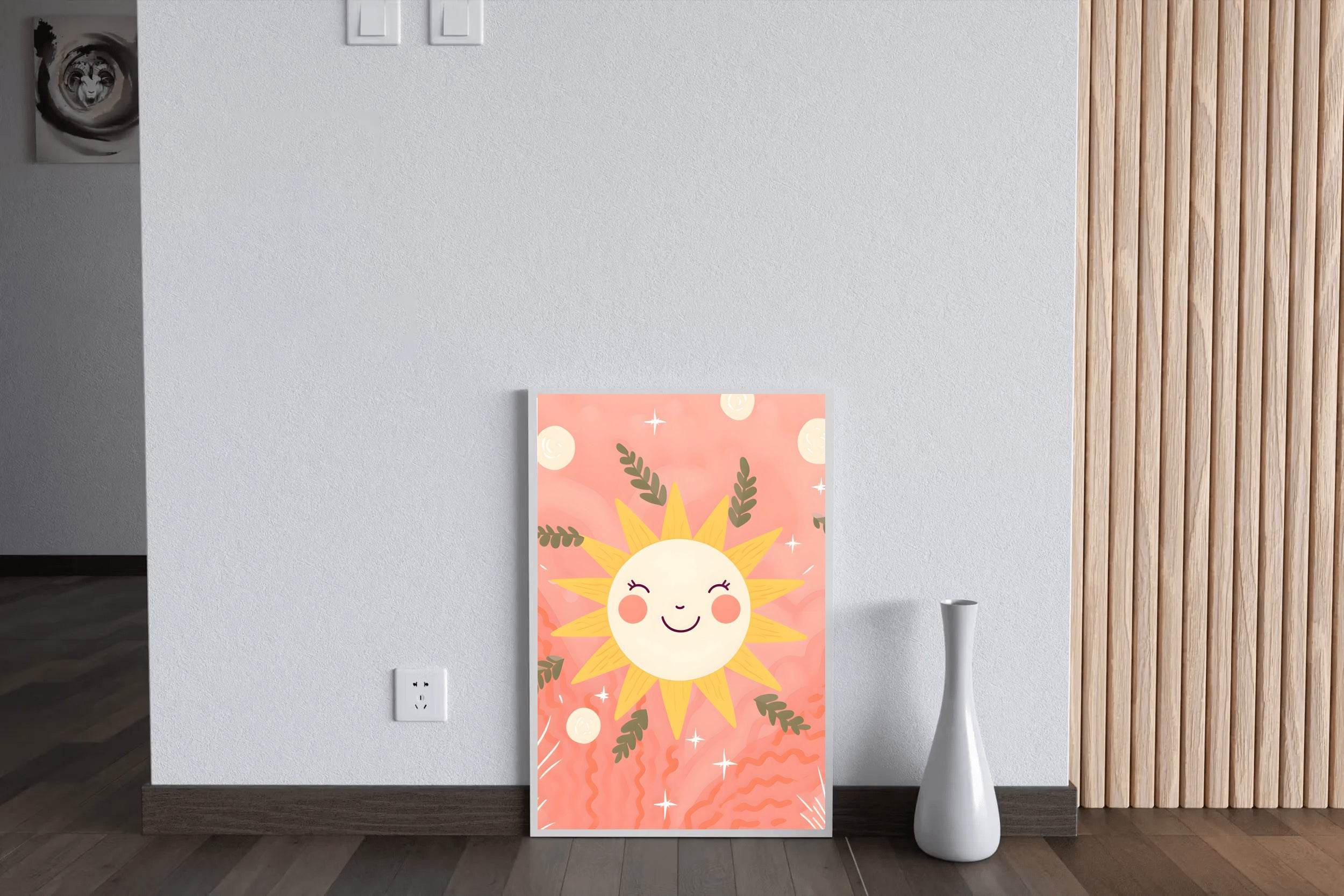 Illustration of Smiling Sun Wall Art - beink online art store