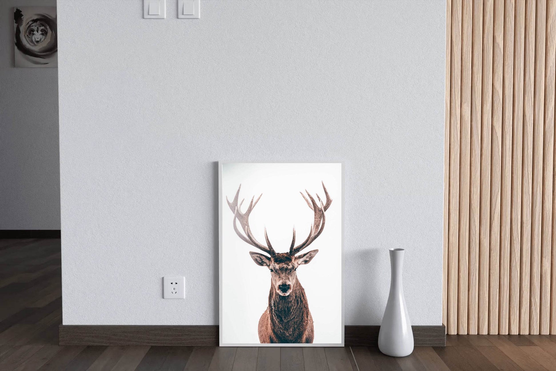 Red Deer in Snow Animal Wall Art - beink online art store