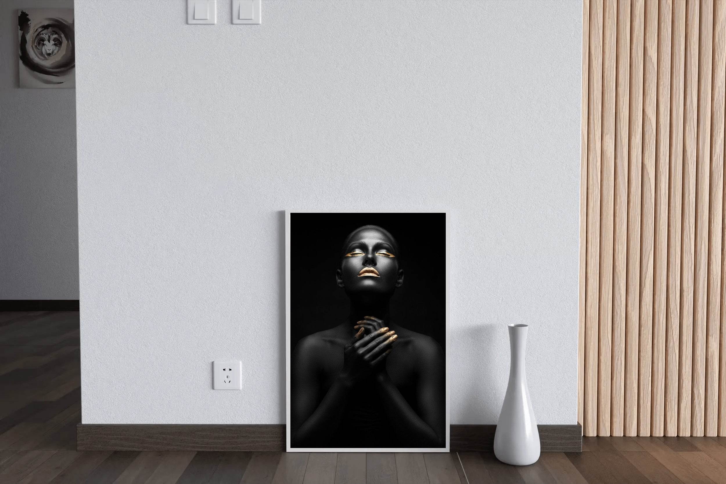 Black Woman Worshiping Wall Art - beink online art store