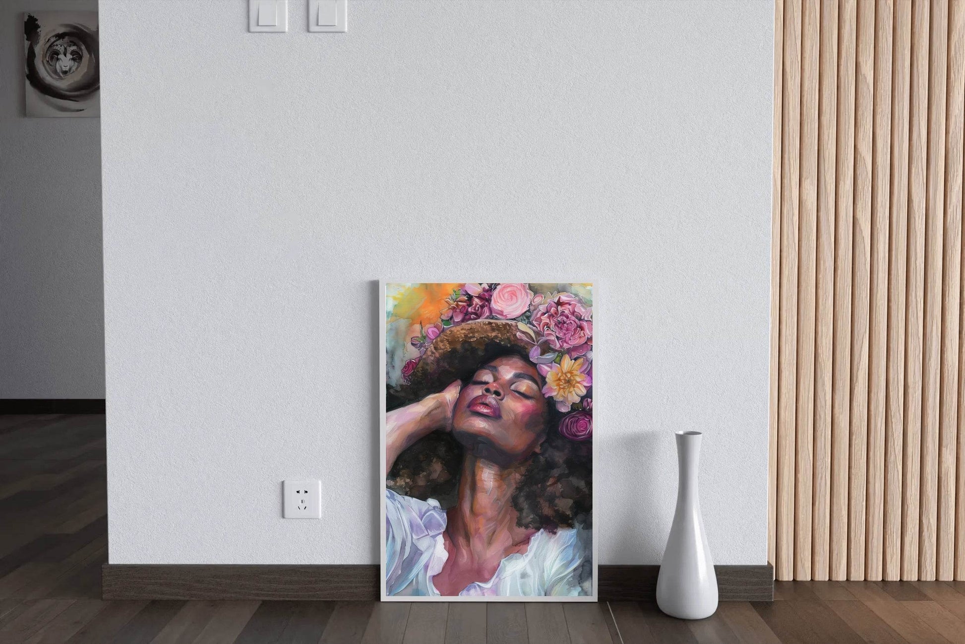 Elegant African Woman Canvas Wall Art - beink online art store