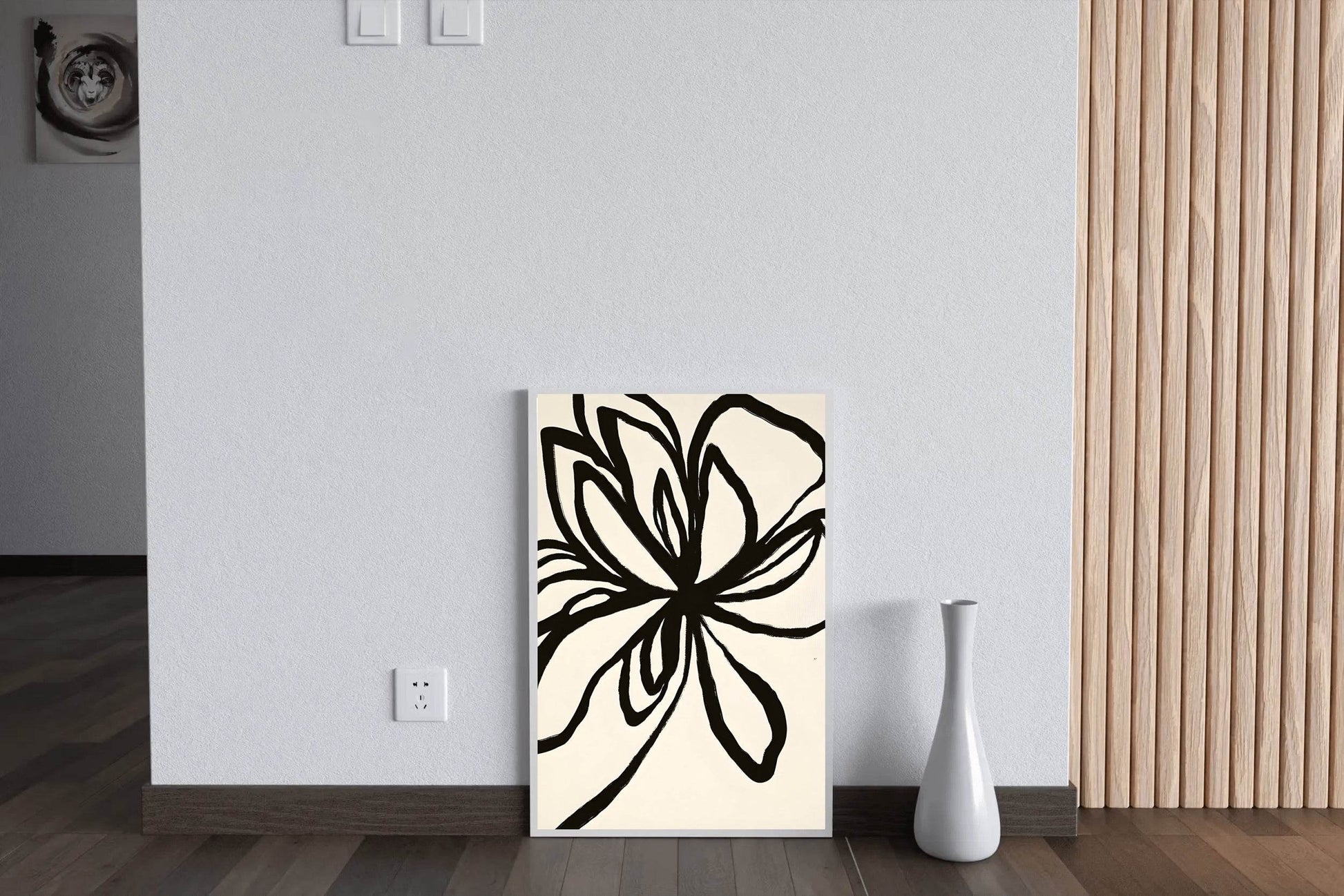Abstract Black Floral Modern Wall Art - beink online art store