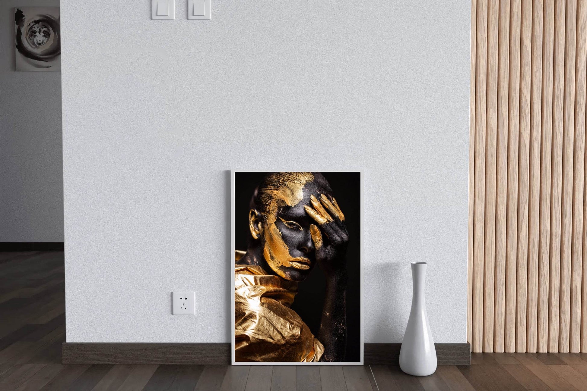 African Woman Gold $ Black Wall Art - beink online art store