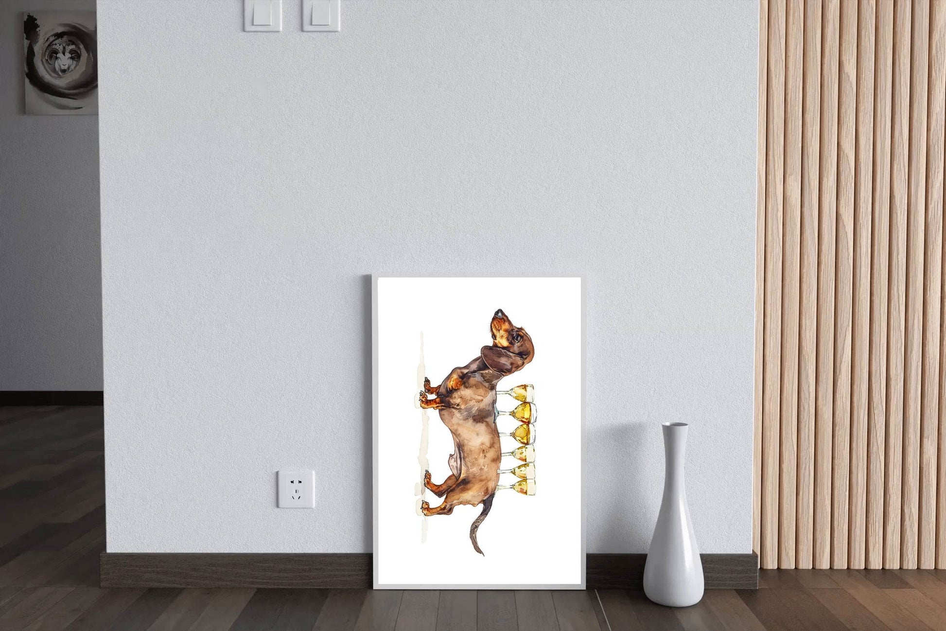 Dog Design Wine Table Wall Art - beink online art store