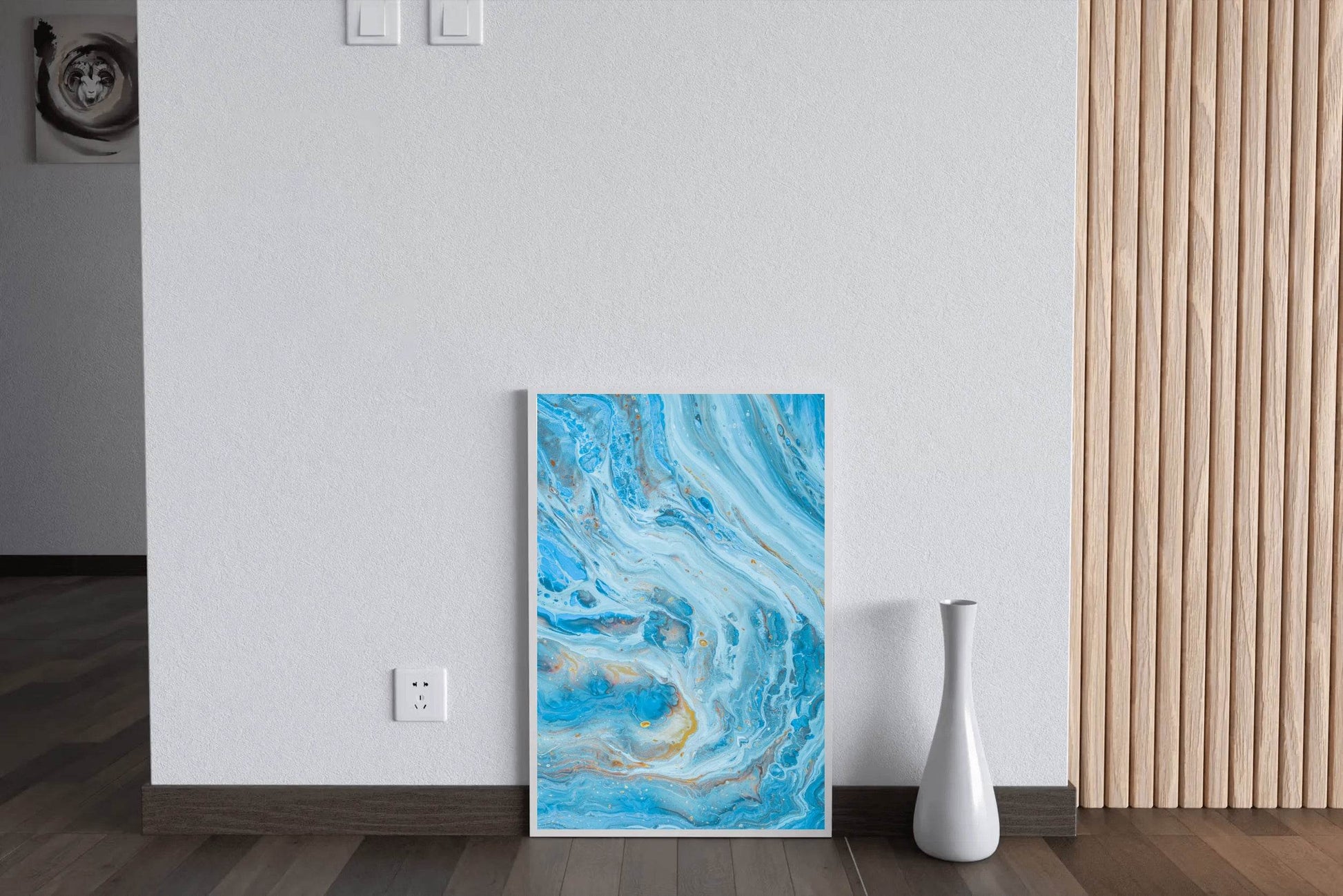Waves View Brush Strokes Abstract Wall Art - beink online art store