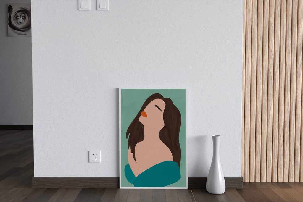 Sad Woman Face Wall Art - beink online art store
