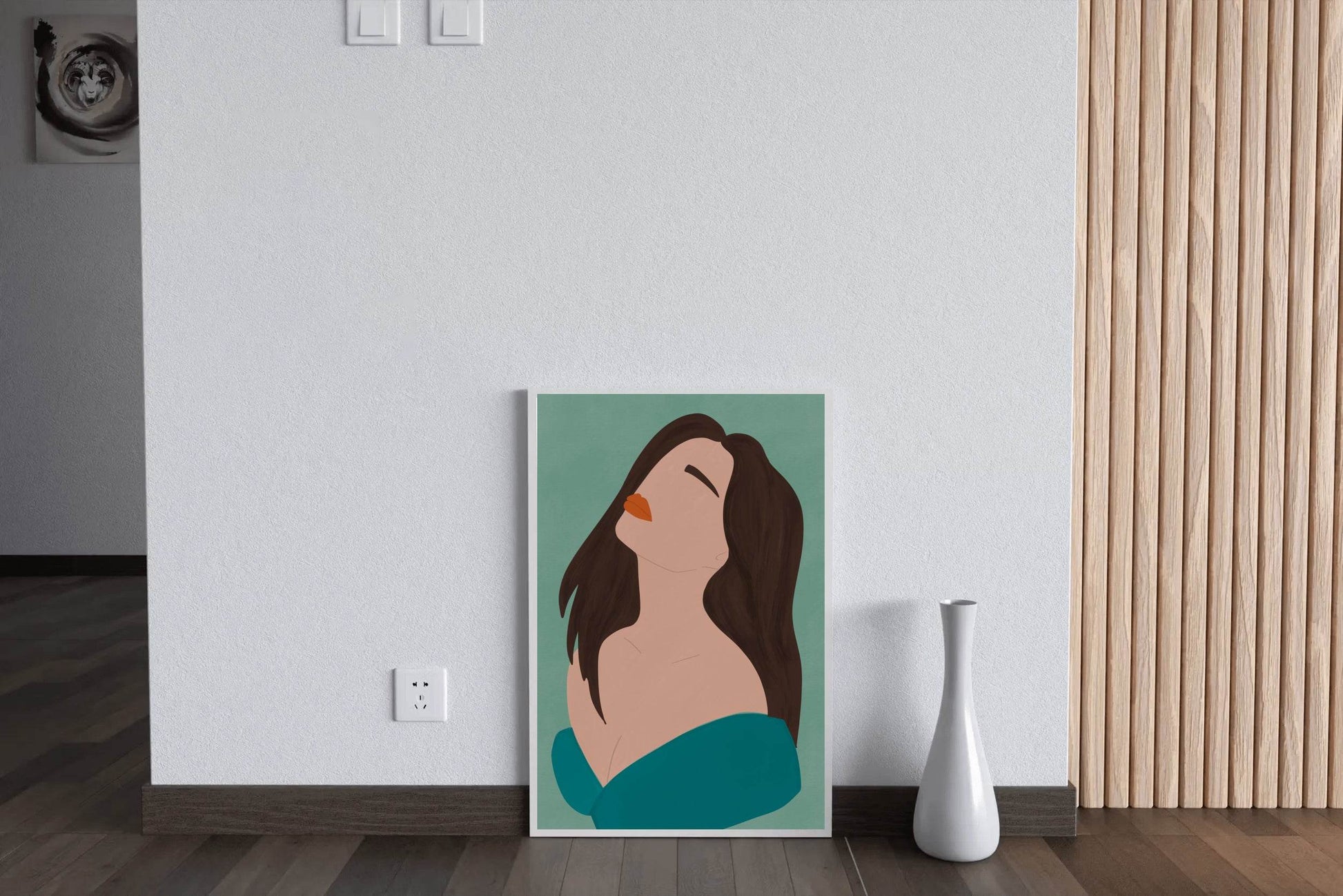 Sad Woman Face Wall Art - beink online art store