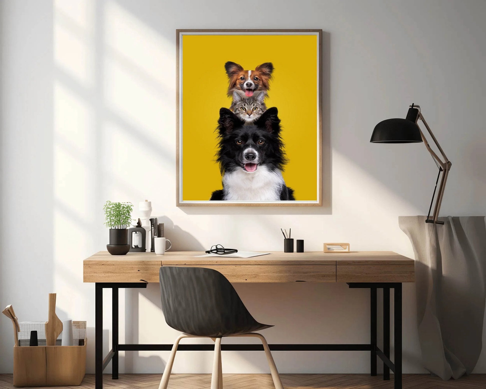 Cute Cat and Dogs Animal Wall Art - beink online art store
