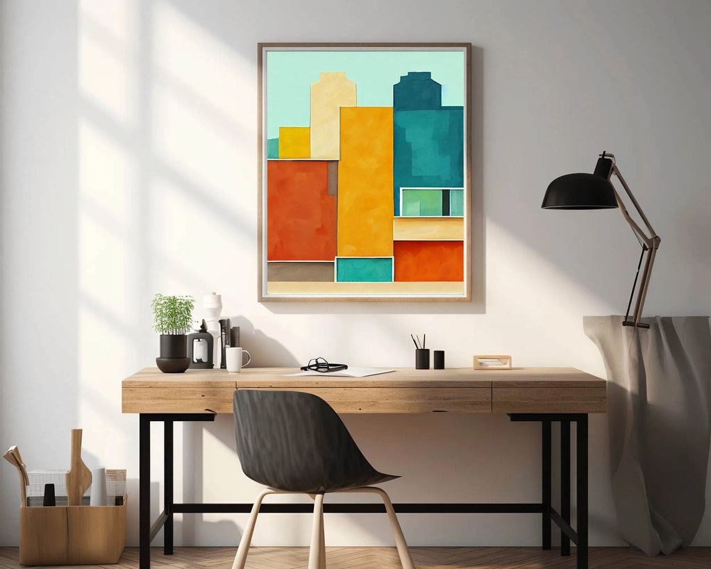 Creative Building Shape Abstract Wall Art - beink online art store