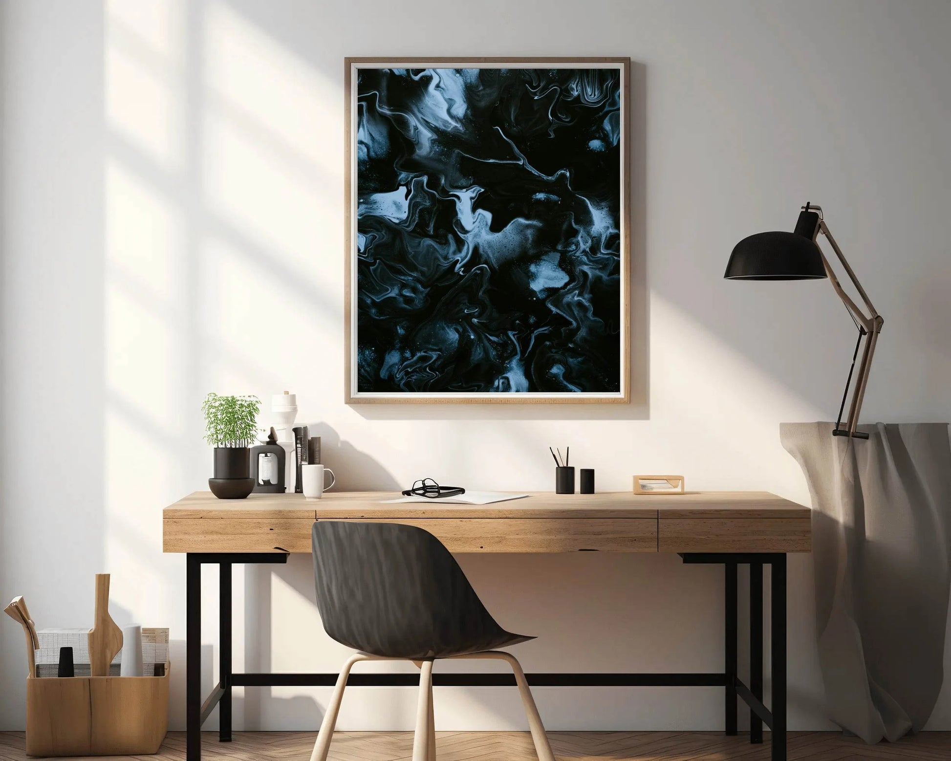 Smokey Oil Paint Abstract Wall Art - beink online art store