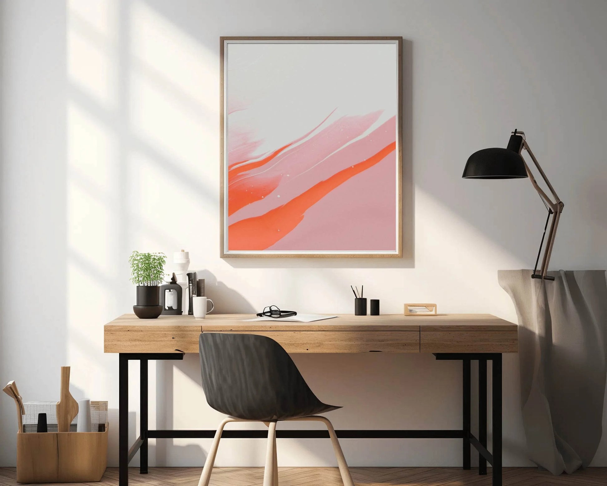 Orange and Pink Background Abstract Wall Art - beink online art store