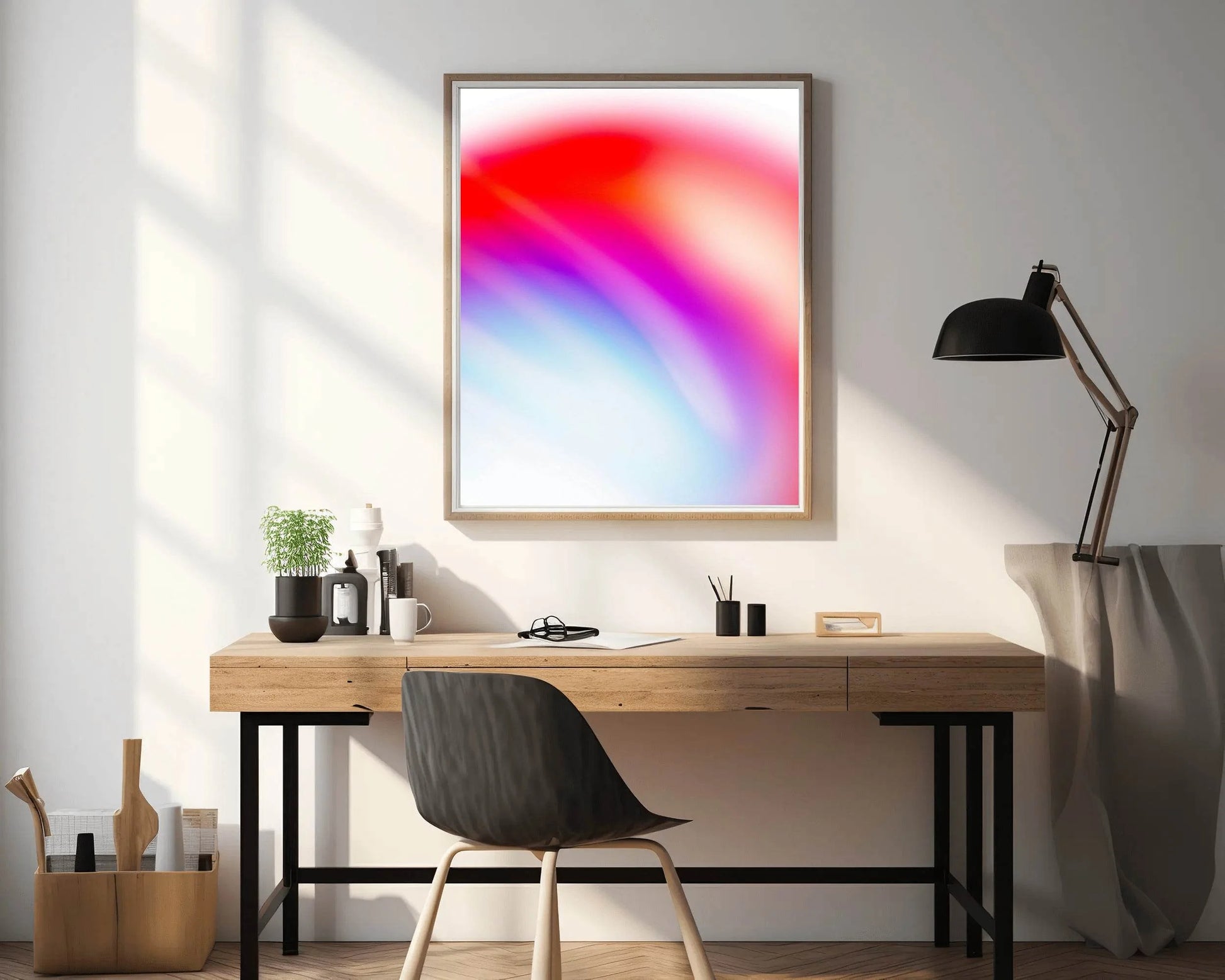 Red and Purple Light Shade Abstract Wall Art - beink online art store