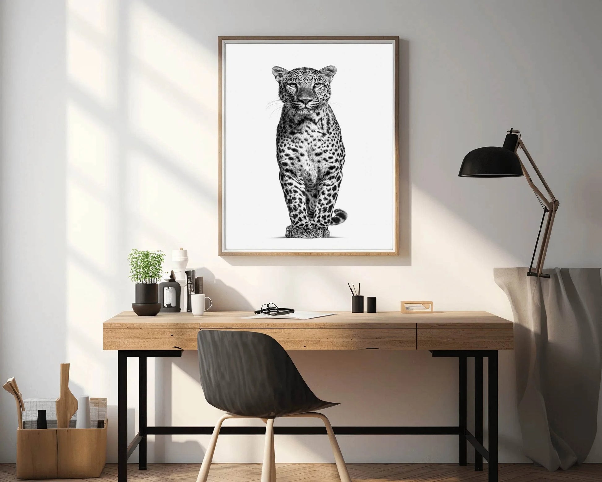 Leopard Black & White Animal Wall Art - beink online art store