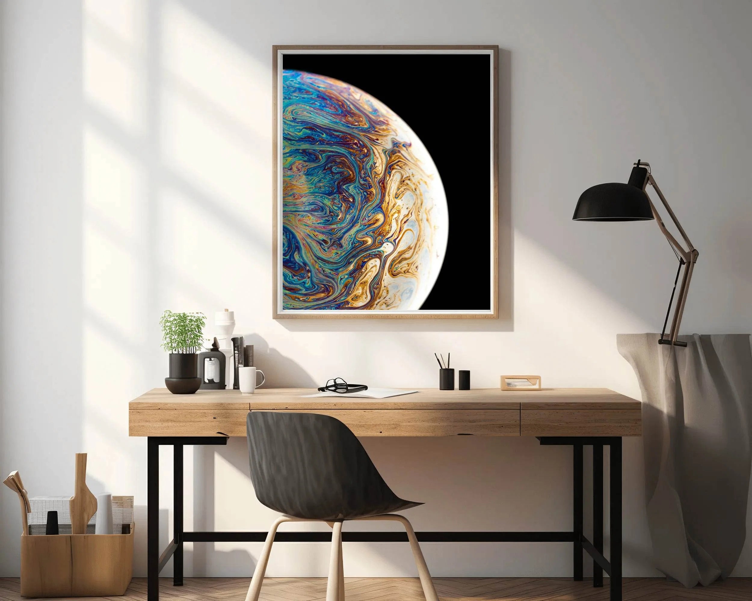 Multicolor Planet Fluid Painting Abstract Wall Art - beink online art store