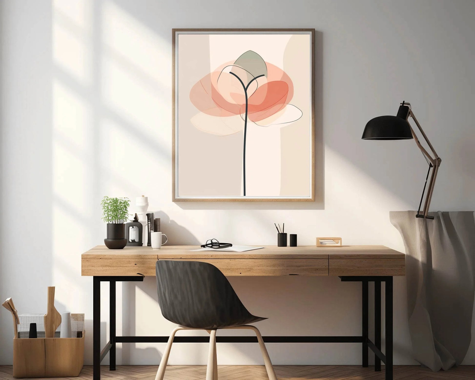 Light Colors Flower Painting Abstract Wall Art - beink online art store
