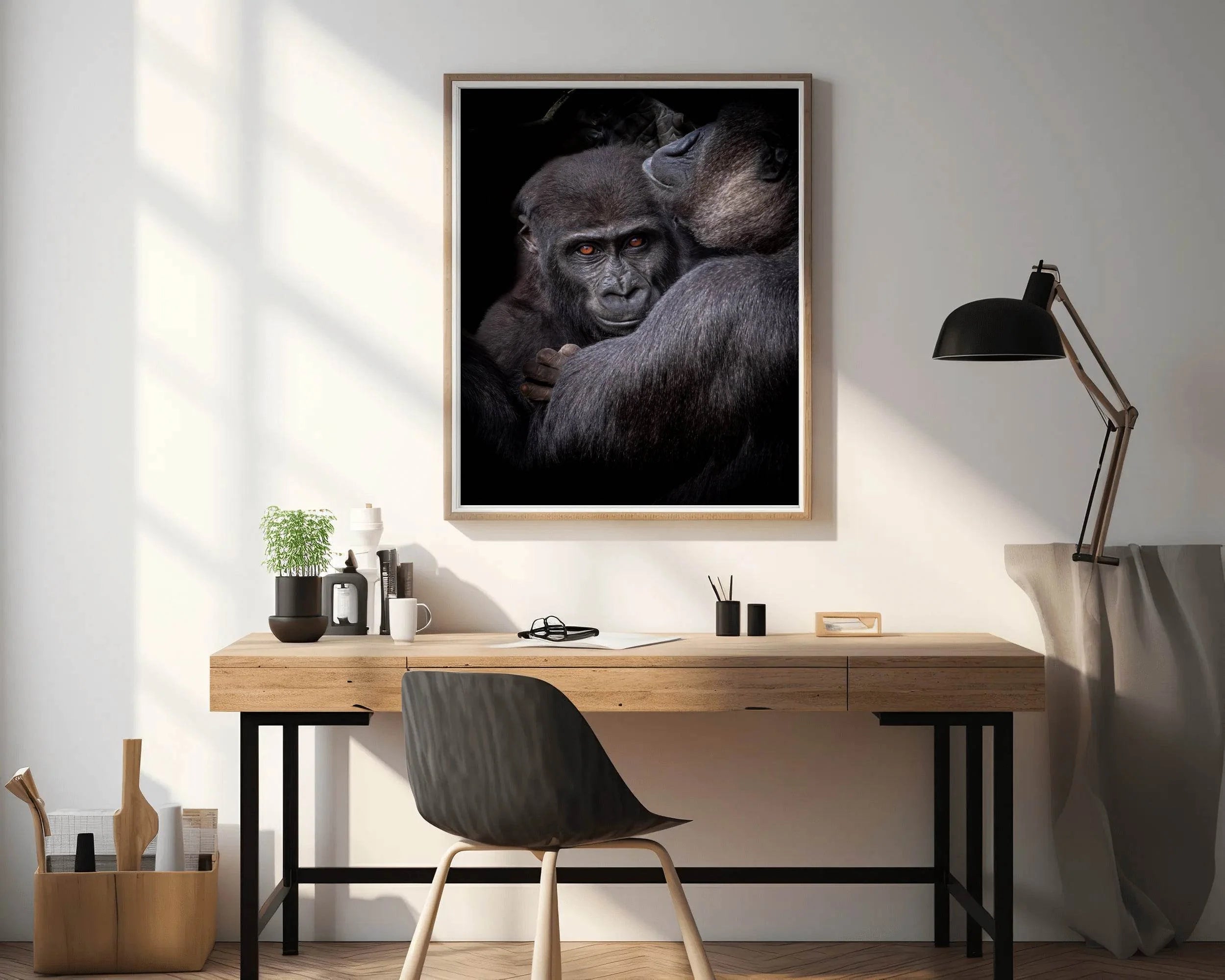 Picture of Baby Gorilla With Mother Wall Art - beink online art store