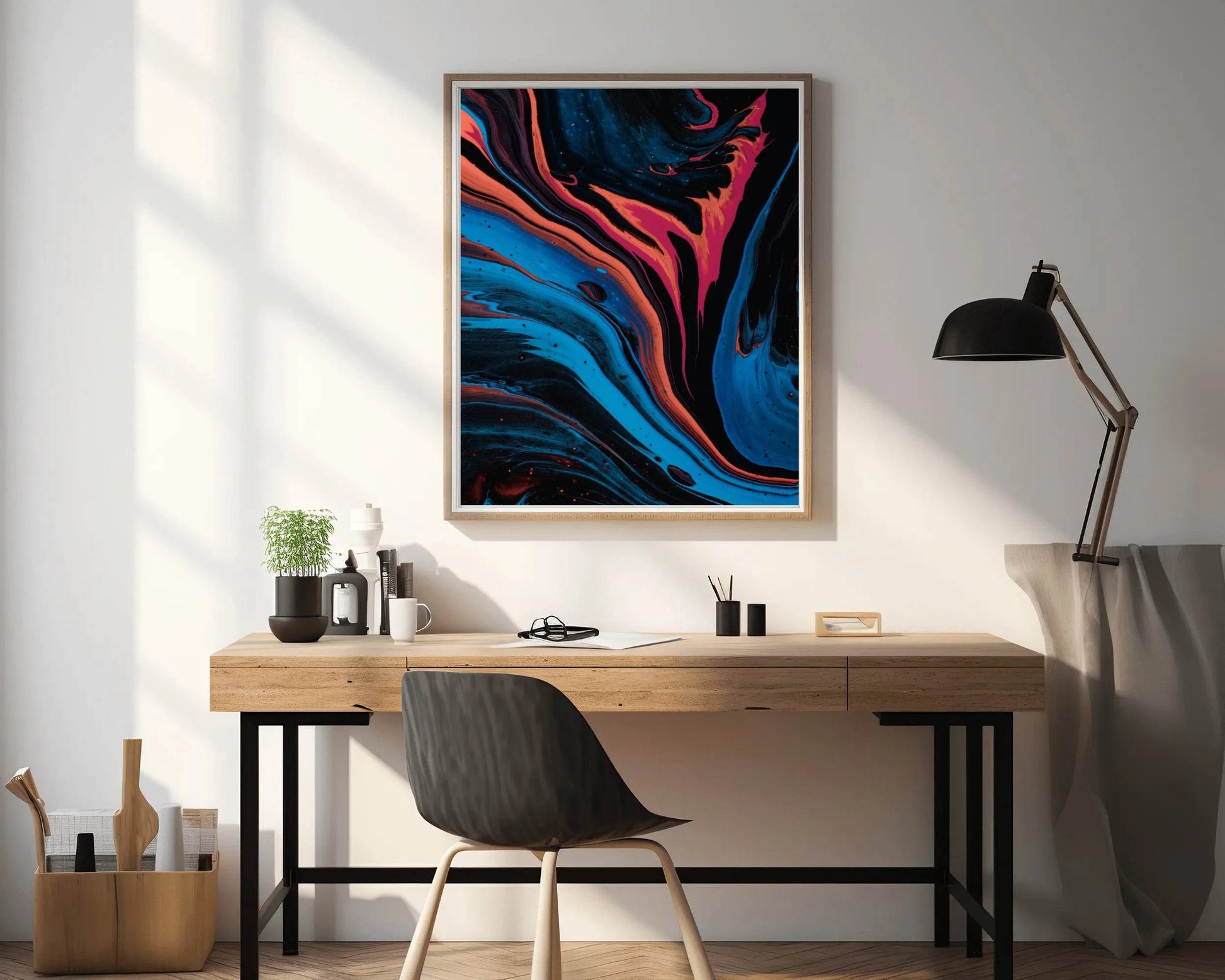 Long Run Broad Dark Colors Oil Paint Abstrat Wall Art - beink online art store
