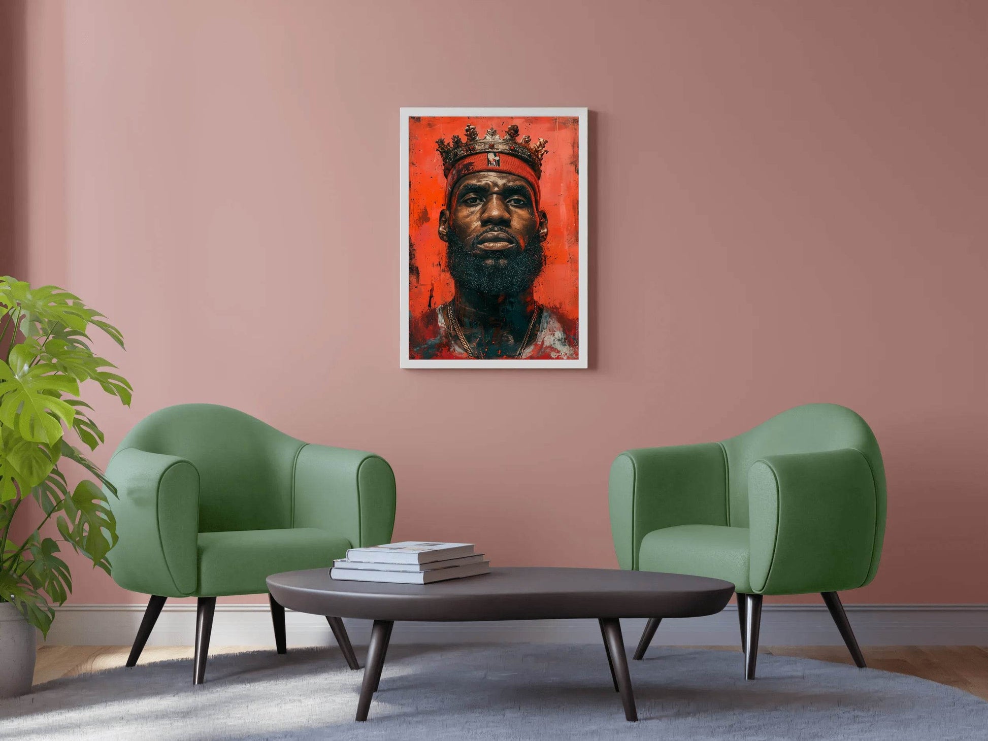 Master Flame Sports Aesthetic Wall Art Poster for Living Room, Home & Wall Decor | Basketball | King LeBron James - beink online art store