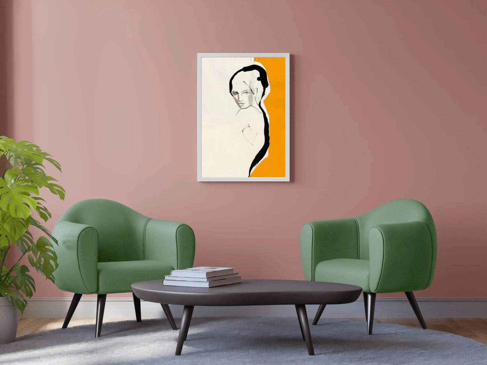 Minimalist Portrait of a Women Wall Art - beink online art store
