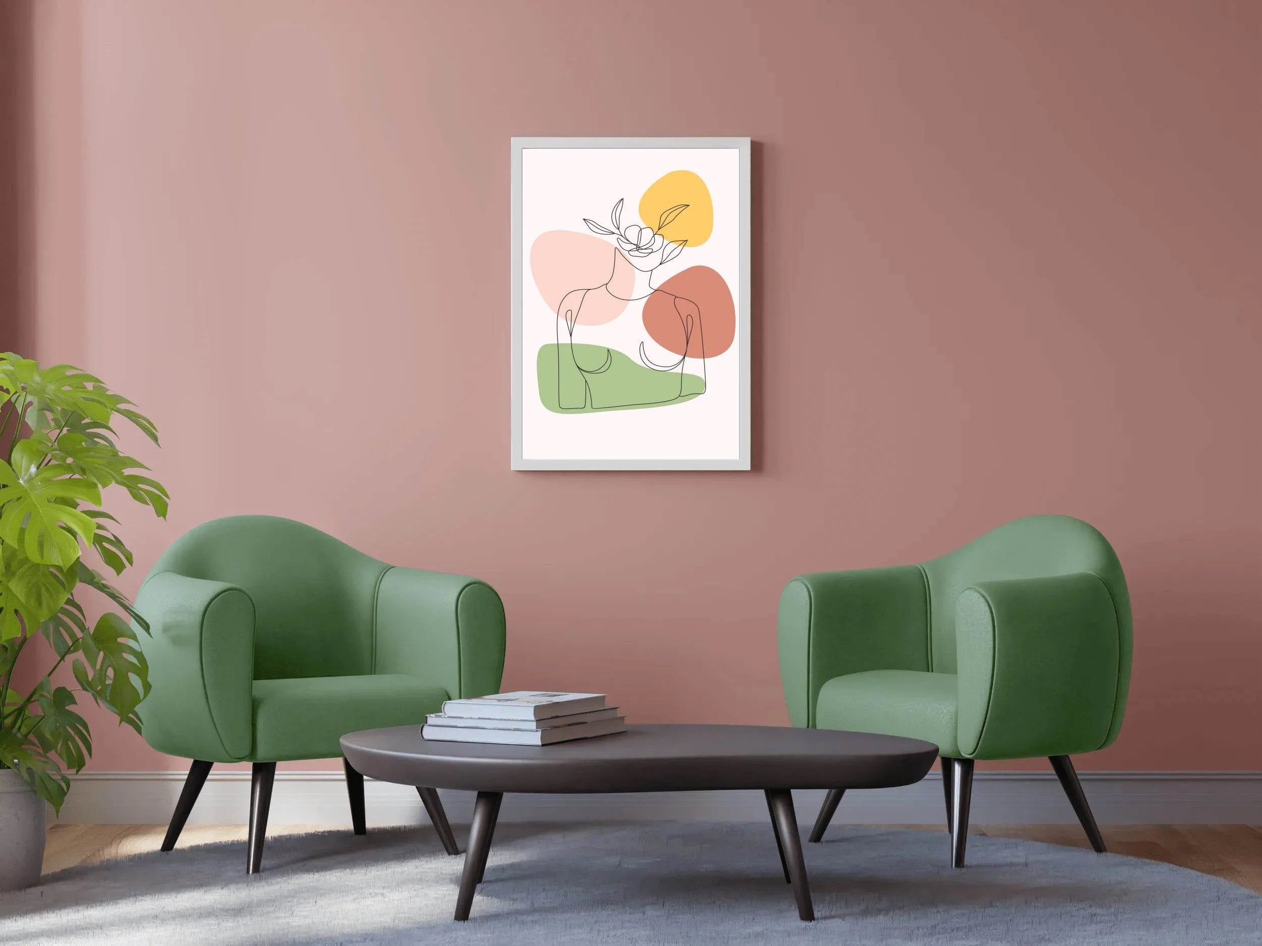 Minimal Female Torso Design Wall Art - beink online art store