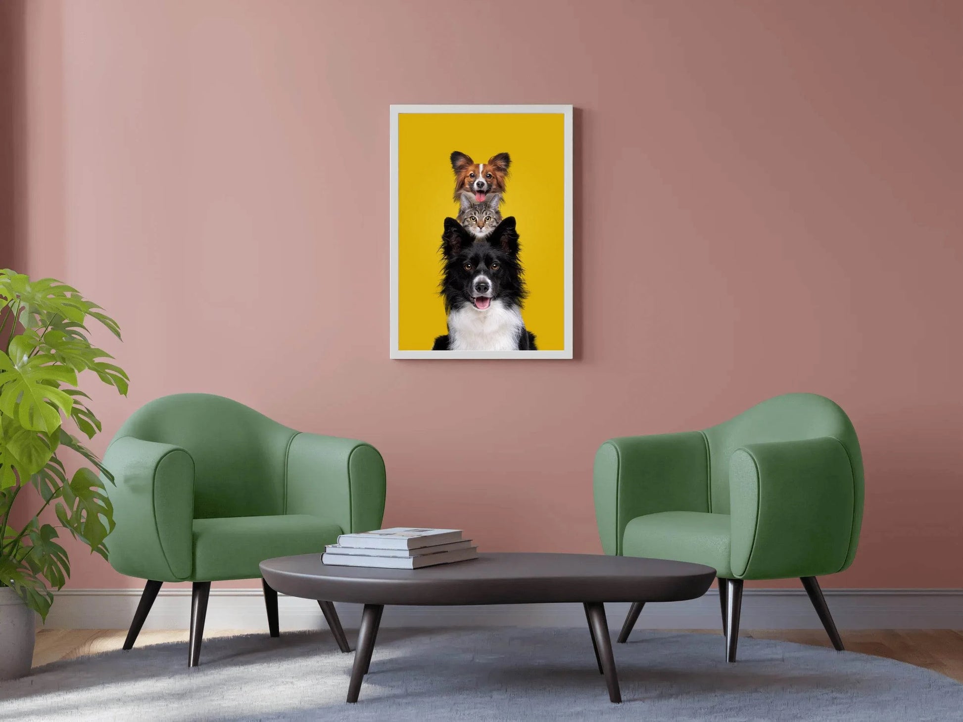 Cute Cat and Dogs Animal Wall Art - beink online art store