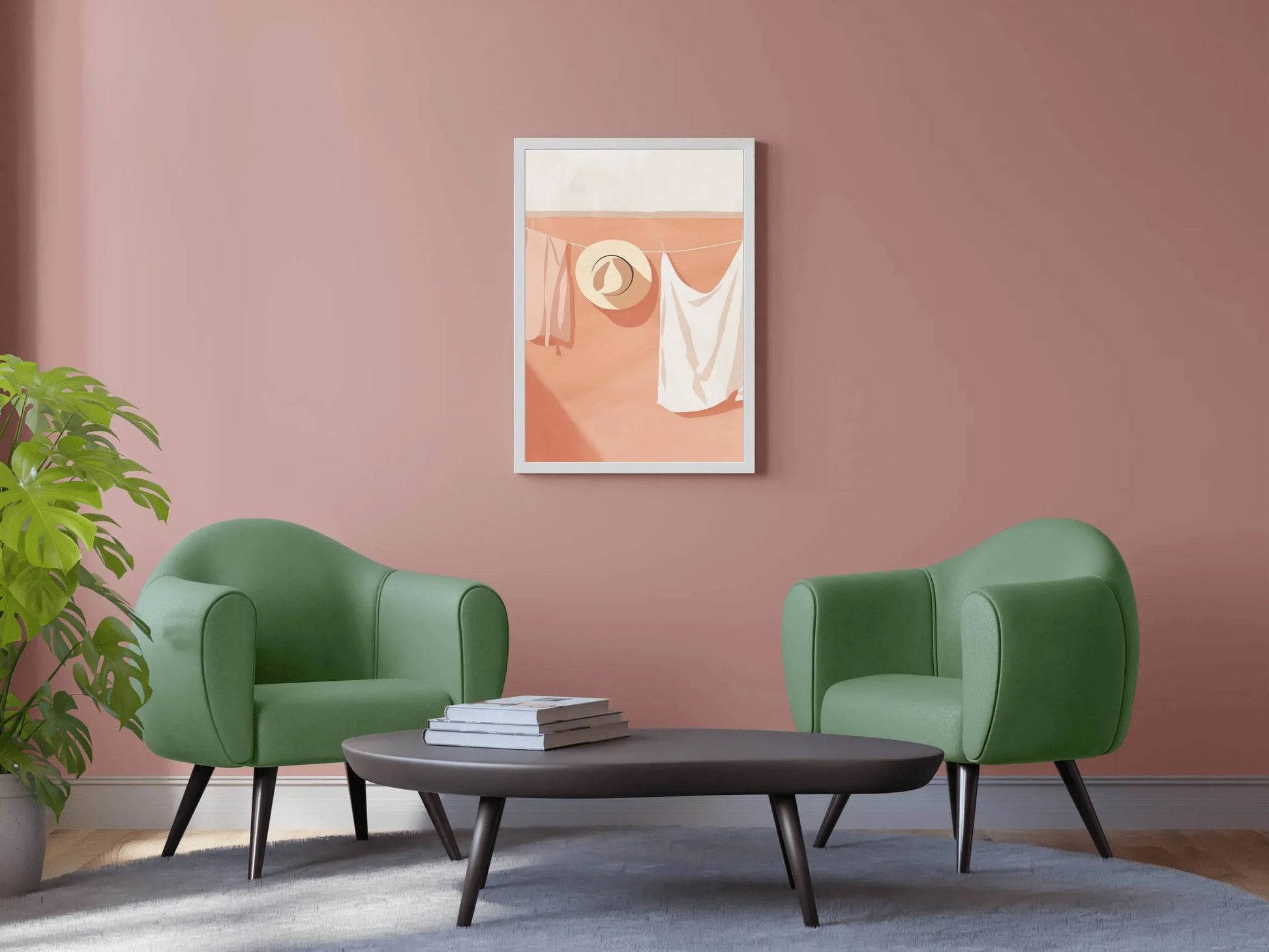 Laundry Day Blues Modern Wall Art - beink online art store