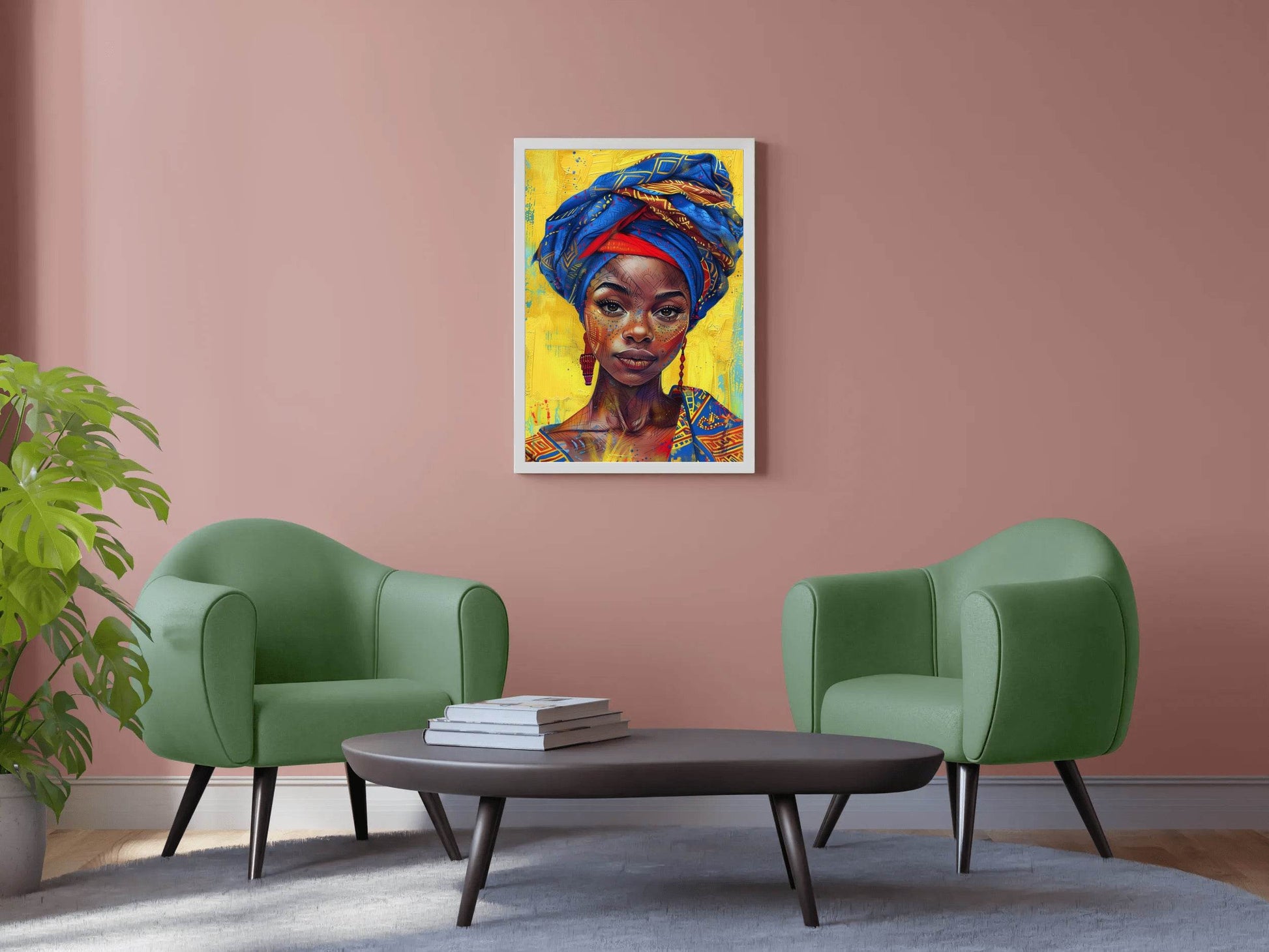 Vibrant Head Wrap Wall Art - beink online art store