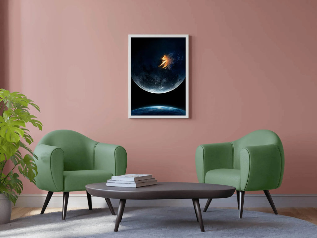 Moonfall in Space Wall Art - beink online art store