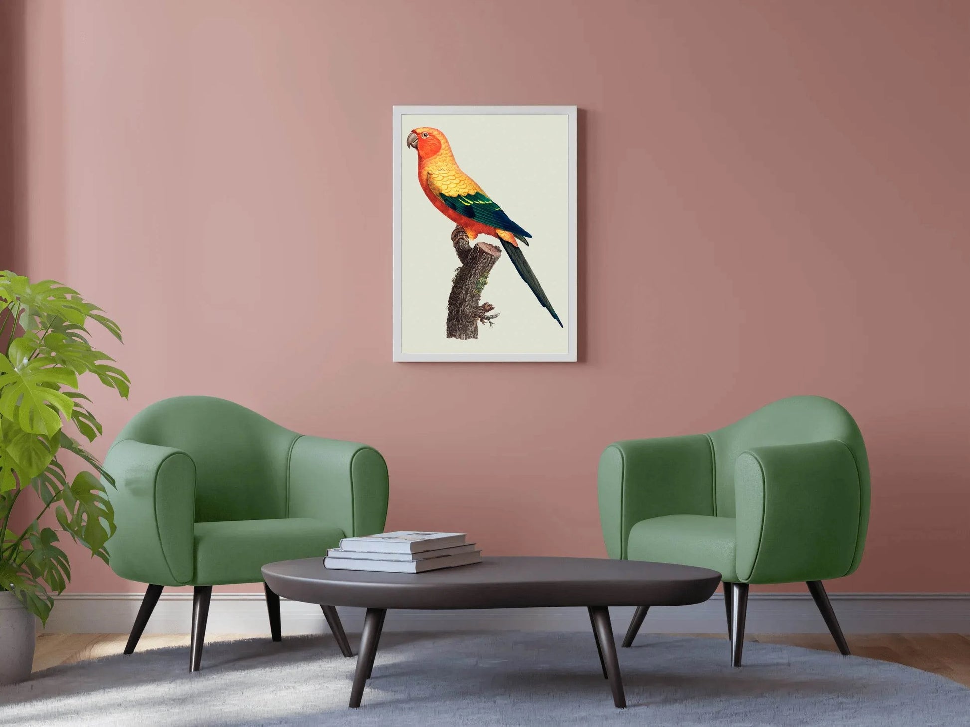 Painting of Sun Conure Parrot Wall Art - beink online art store