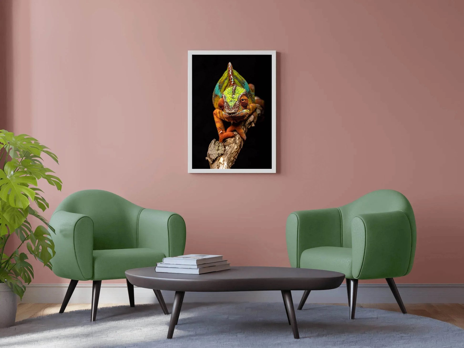 Panther Chameleon Animal Wall Art - beink online art store