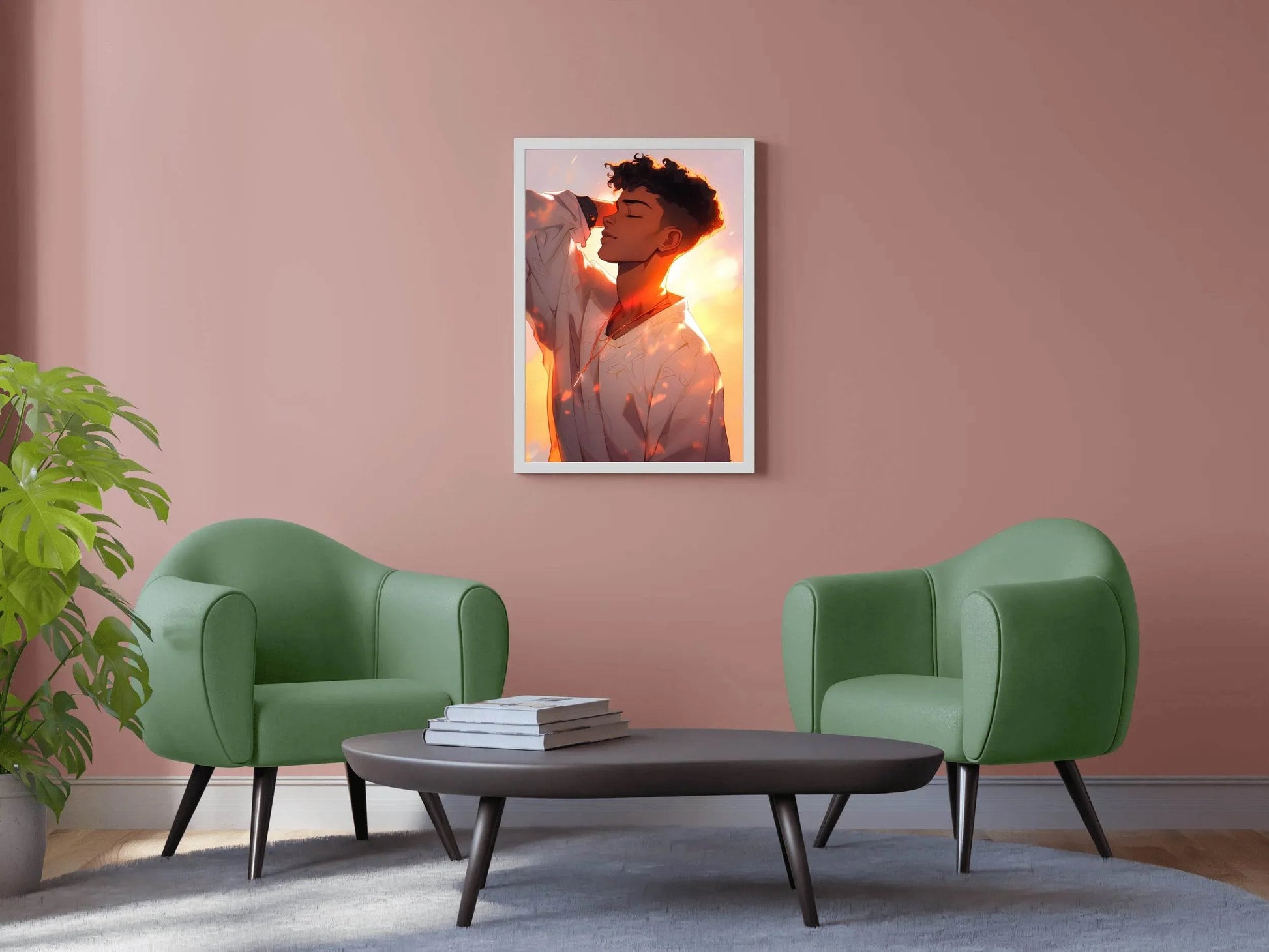 Anime Style Man Portrait Anime Wall Art - beink online art store