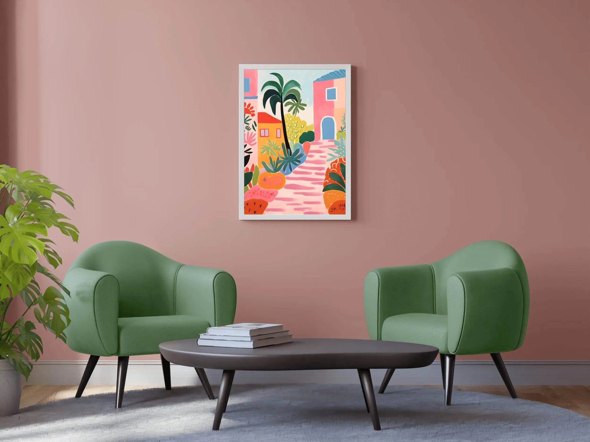 Green Alley Painting Wall Art - beink online art store