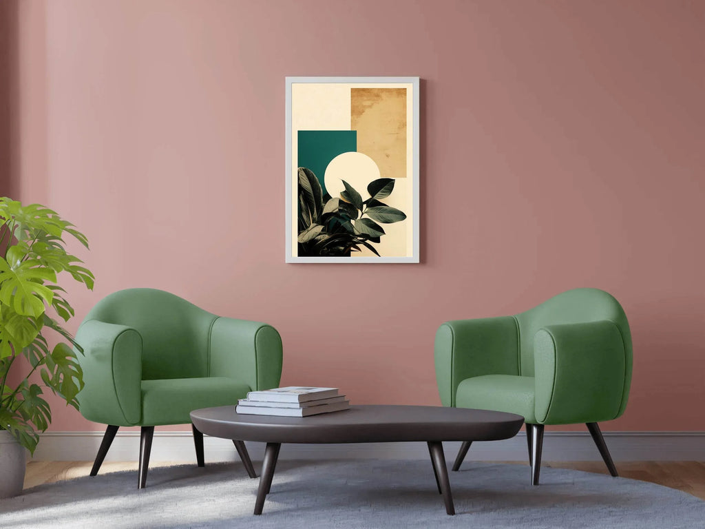 Modern Leaves Abstract Wall Art - beink online art store